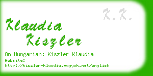 klaudia kiszler business card